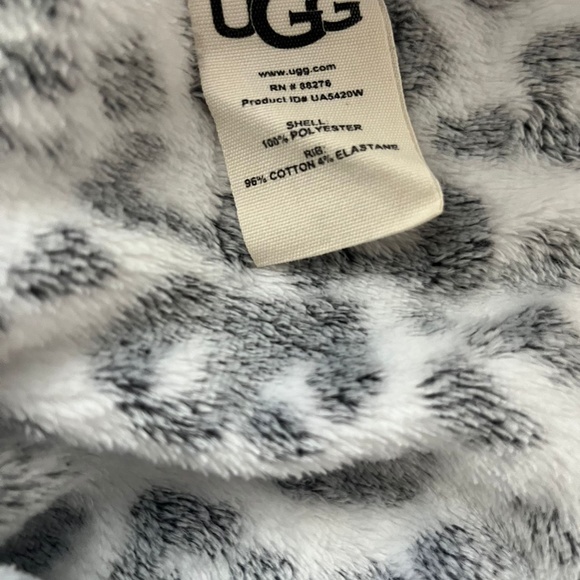 Ugg Women's Top Daisy Fleece Cotton Blend V-neck Long Sleeve Sweater Size S - Picture 12 of 13